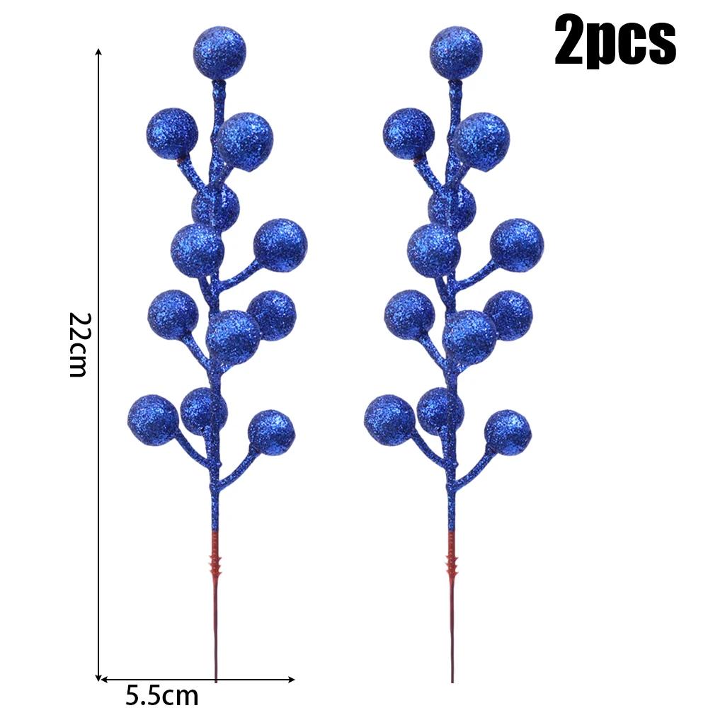 

Блестящая Пудра Ягодное Украшение Рождество Пайетки Пенопластовый Шар Ягода Праздничная Атмосфера Орнамент Рождественская Елка Венок Вечеринка Домашний Декор 2pcs