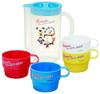Skater Stacking Set of with Snoopy Peanuts KS32S Cups, 4, Case, & Design, 850ml,