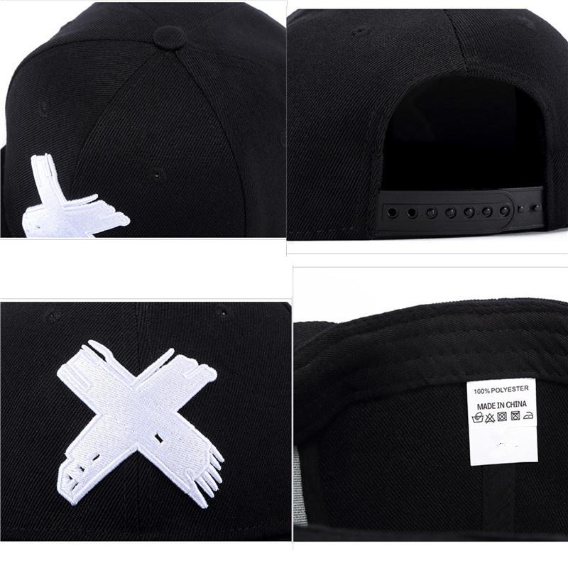 Kvaliteetsed meeste ja naiste snapback-nokkmütsid X tikandiga, lame nokk, pesapallimüts, noorte hip-hop mütsid