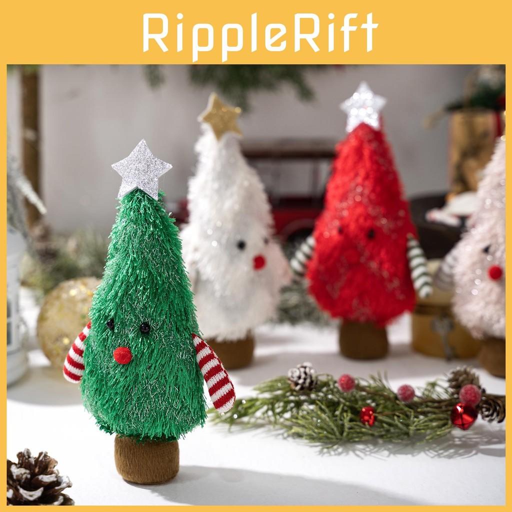 Tree Christmas Shape Ornament With Fabric Construction For Holiday Decor Party