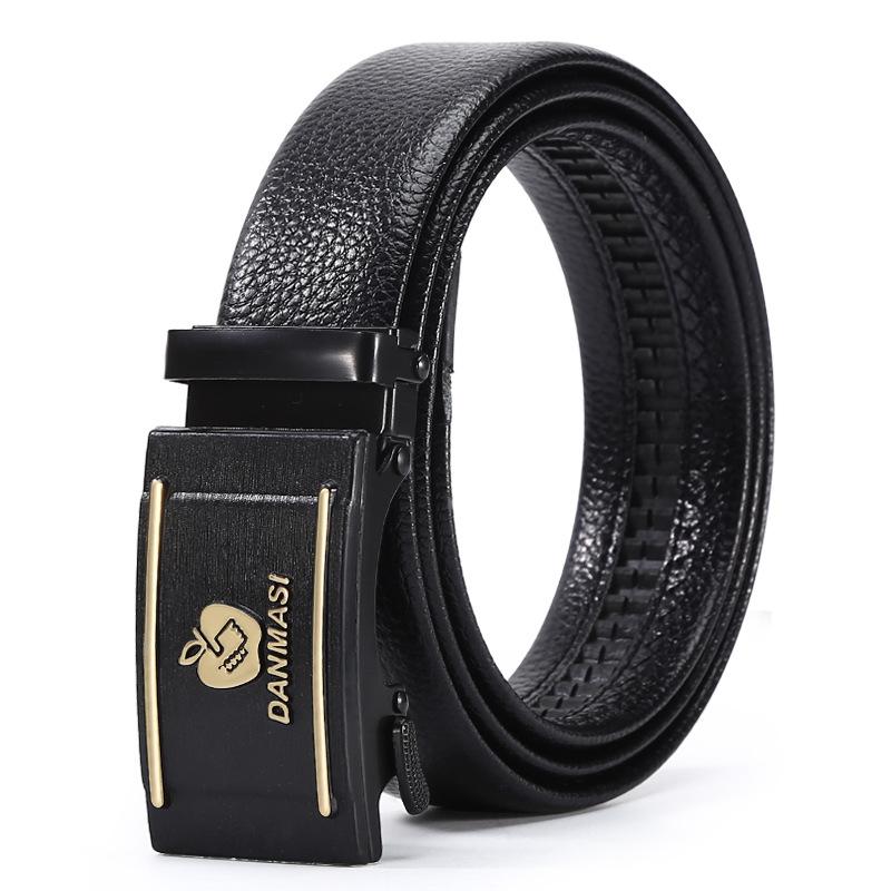 Leopard Automatic Button Head Men'S Dress Belt Men'S Green Business Casual Pants Belt