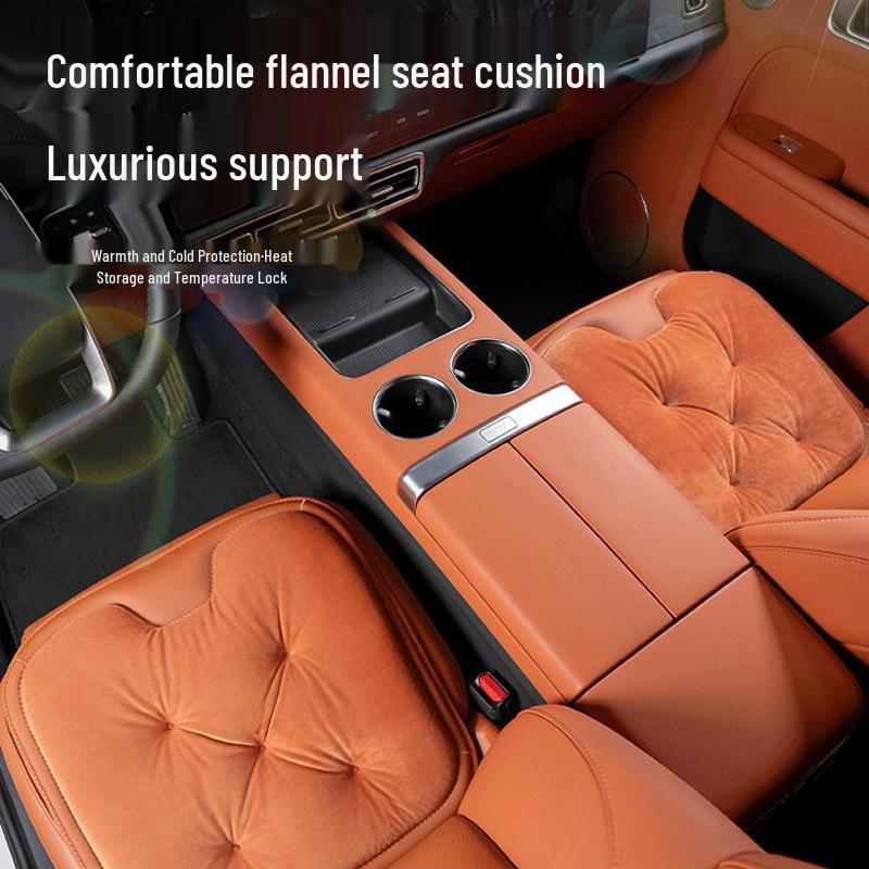 Winter Flannel Car Seat Cushions - Thick, Warm, Front & Rear Options