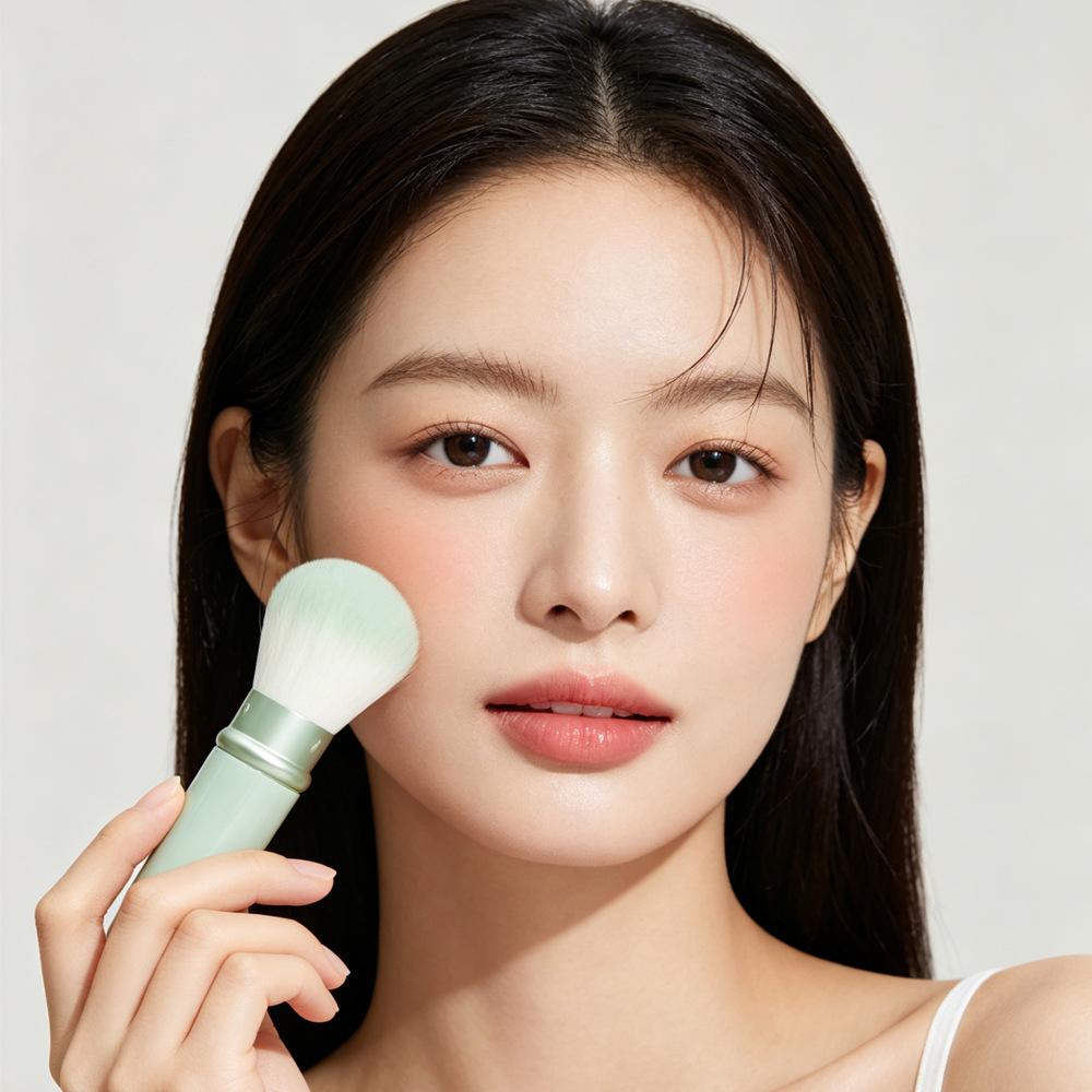 Portable Retractable Loose Powder Contour Brush Compact Travel Multifunctional Makeup Brush Beauty Tool