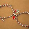 Gifts Santa Claus Elk Magnetic Handband Couple Bracelets Pendant Hair Ring Christmas Bracelets