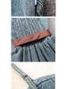 2025 Summer Plus Size Retro Denim Waist-Cinching Slip Dress for Women