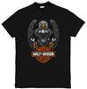 Grafické unisex tričko inspirované Harley-Davidsonem Grafika s orlem a lebkou S-3XL