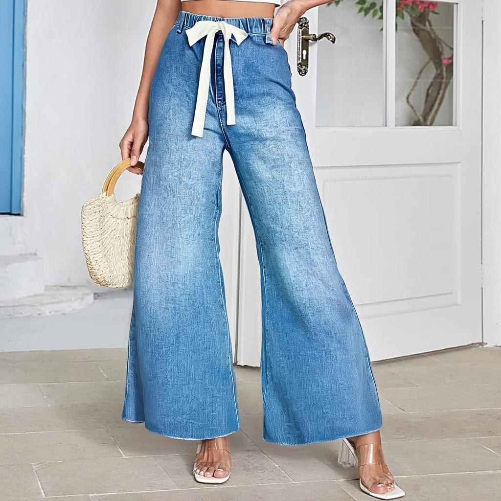 Damenhose Große Größe Stretch Jeans Lose Halbelastische Hose