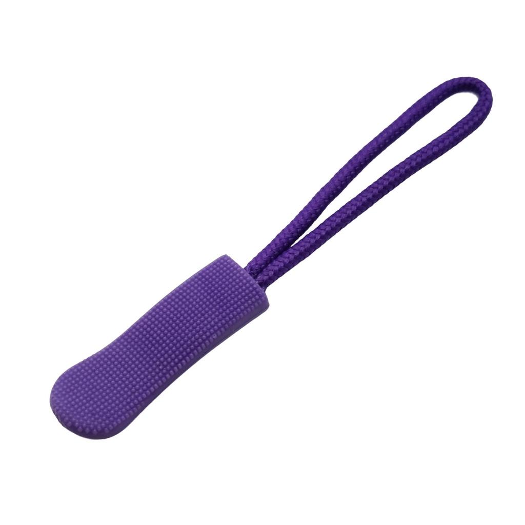 Colored PVC Zipper Pull Rope with Removable Drawstring and Rubber Pull Tab for Bags and Luggage