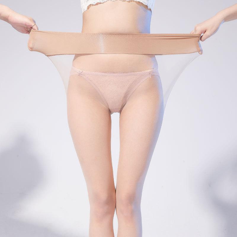 Leichte weiche und seidige Strümpfe für Damen 0,01 Ultra-dünne nahtlose High-Waist-Strumpfhosen Samt Unsichtbar Sexy Schwarze Strümpfe