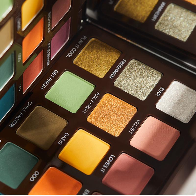 Pudaier Glitter Pó Perolado Maquilhagem Estudante 15 Cores Paleta de Sombras Matte Cor Terra Selvagem