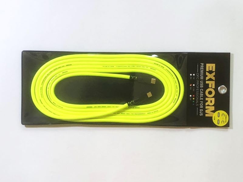 EXFORM DJUSB-3M-YLW-C-C (Type-C) Professional USB Cable