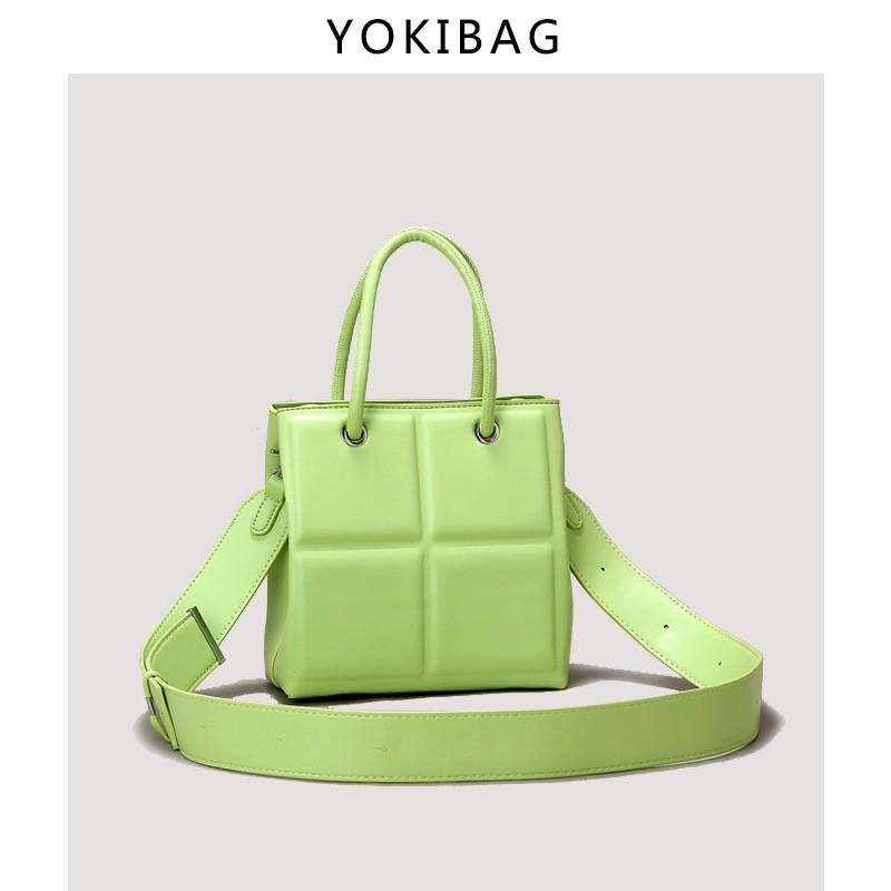

High-quality Niche All-match Portable Tote Bag Wide Shoulder Strap Cross-slung Women s Large-capacity Casual Single-shoulder Small Square бирюзовый