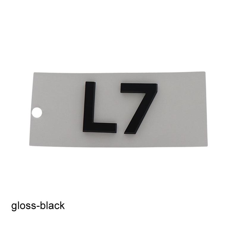 3D Premium L7 L8 L9 ABS Buchstaben für Auto-Emblemabdeckung Aufgewertete Außen Dekorationsaufkleber Autozubehör Aufkleber Emblem Abzeichenaufkleber