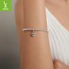 Starburst Love Diy Bracelet Pendant, Diamond Heart S925 Silver Beads Accessories Scx132