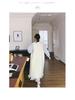 Women's Spring 2025 Playful Two-Piece: Colorful Button Shirt Dress & Tassel Knit Vest Suit