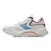 Li Ning Comfortable And Trendy Cushioning Slip Resistant Abrasion Resistant Low top Running Shoes Women's Mist White ARHQ108-4