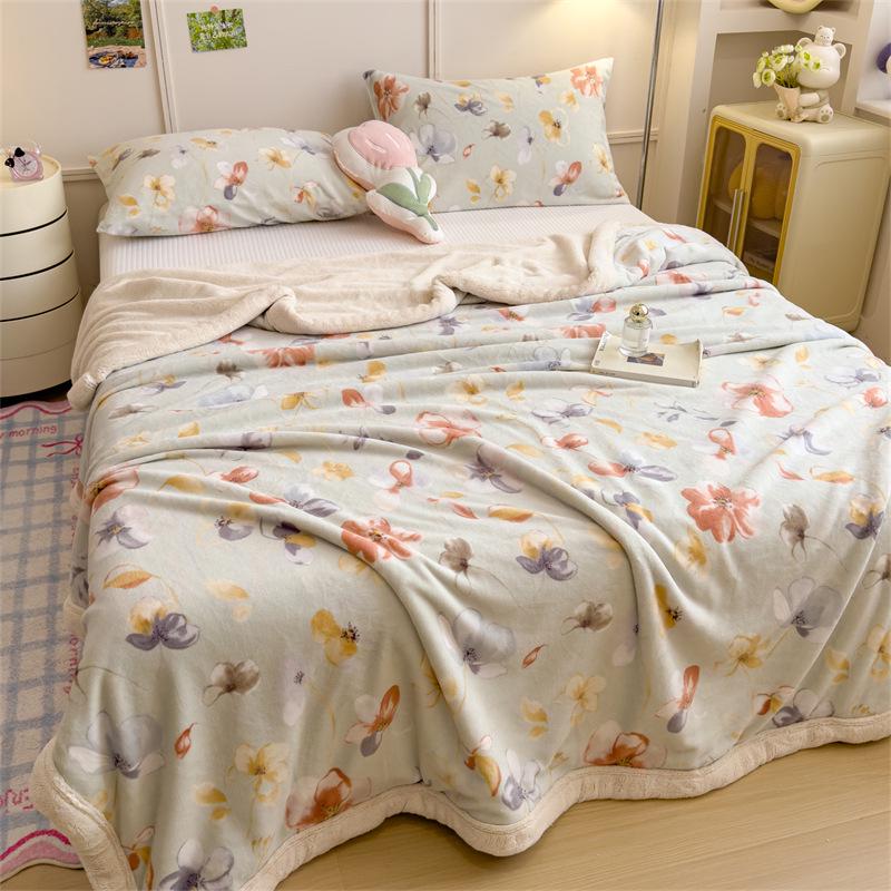 Yunjin Oboustranná zimní fleecová deka - Hrubá, útulná přehoz na pohovku a kancelářský šál