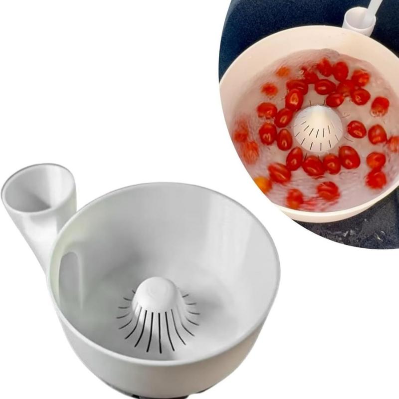 Portable Fruit Wash Bowl Vegetable Washer 3D Printing Food Washing Spinner Automatic Cleaning Machine For Kitchen Draining