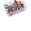 100 Pezzi Aghi da Cucito alla Moda con Testa in Vetro Colorato/Ceramica Spille per Cucito Aghi da Maglia Fissaggio Cucito Spilla di Sicurezza Fai da Te