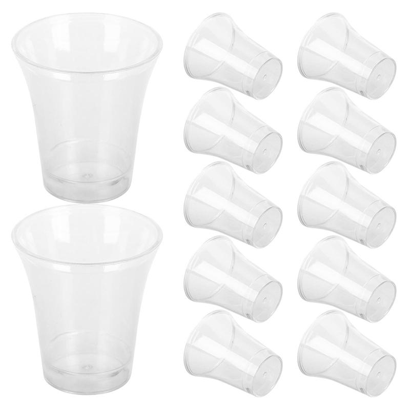 

A25F-Plastic Clear Communion Cups 200 Pcs Disposable Glasses For Church Sacrament Supplies For Baptism Tasting Ceremonies прозрачный