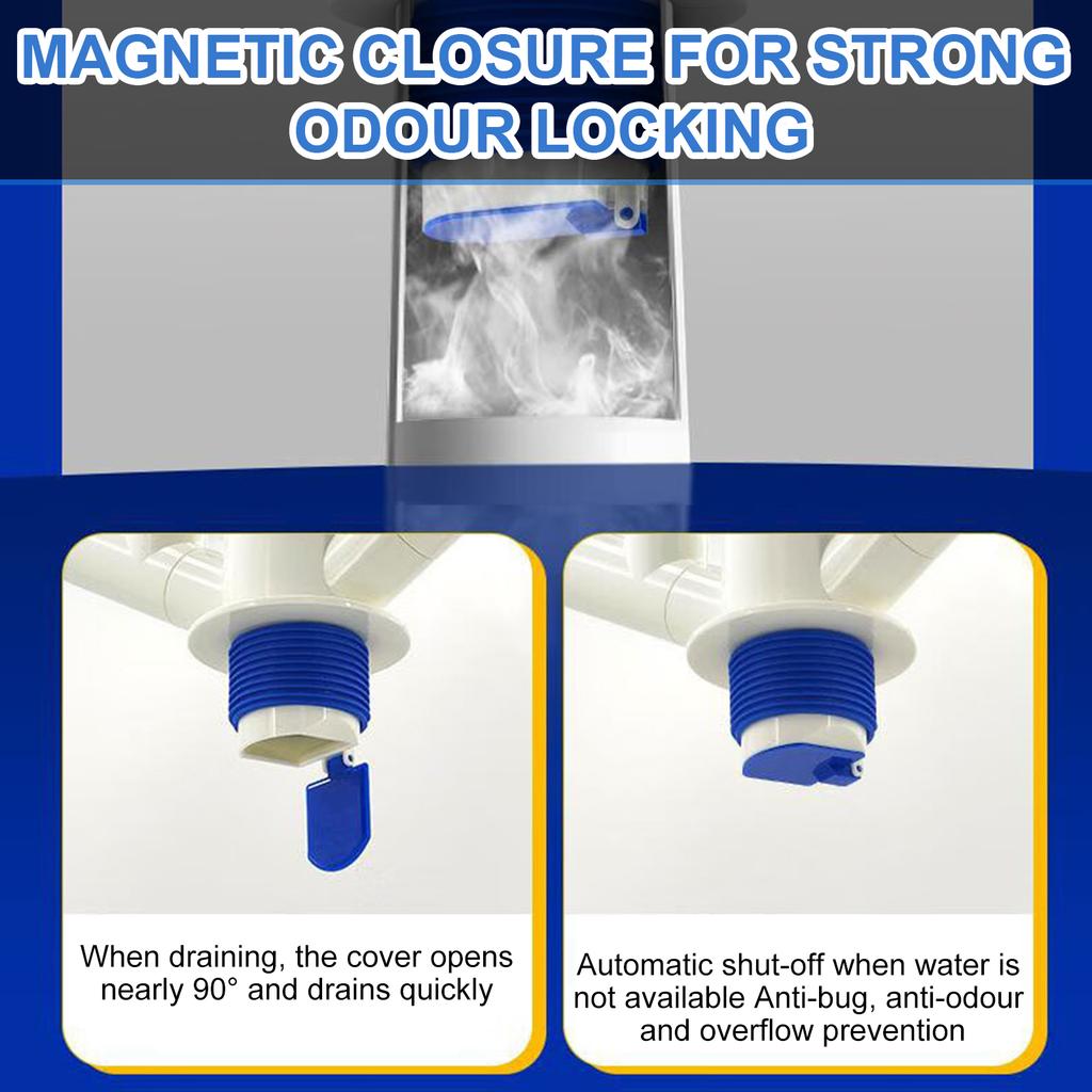 Not Smell Kitchen Drainage System ABS Sink Water Trap Kitchen Sink Drain Pipe Simple Install for Home & Restaurant Use