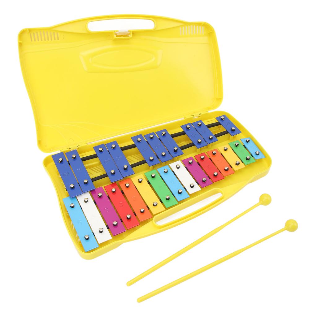 Professional Musical Xylophone 25 Notes Toddler Aluminum Keys Xylophone with Yellow Box