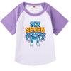 9193 Kids Girls Steal a Brainrot 67 Six Seven Print Raglan Short Sleeves Cotton T-Shirt