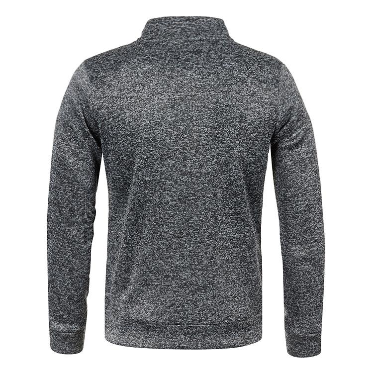 Autumn Winter Men's Zipper Knit Long Sleeves Thin Cashmere Fashion Top Sweater Coat