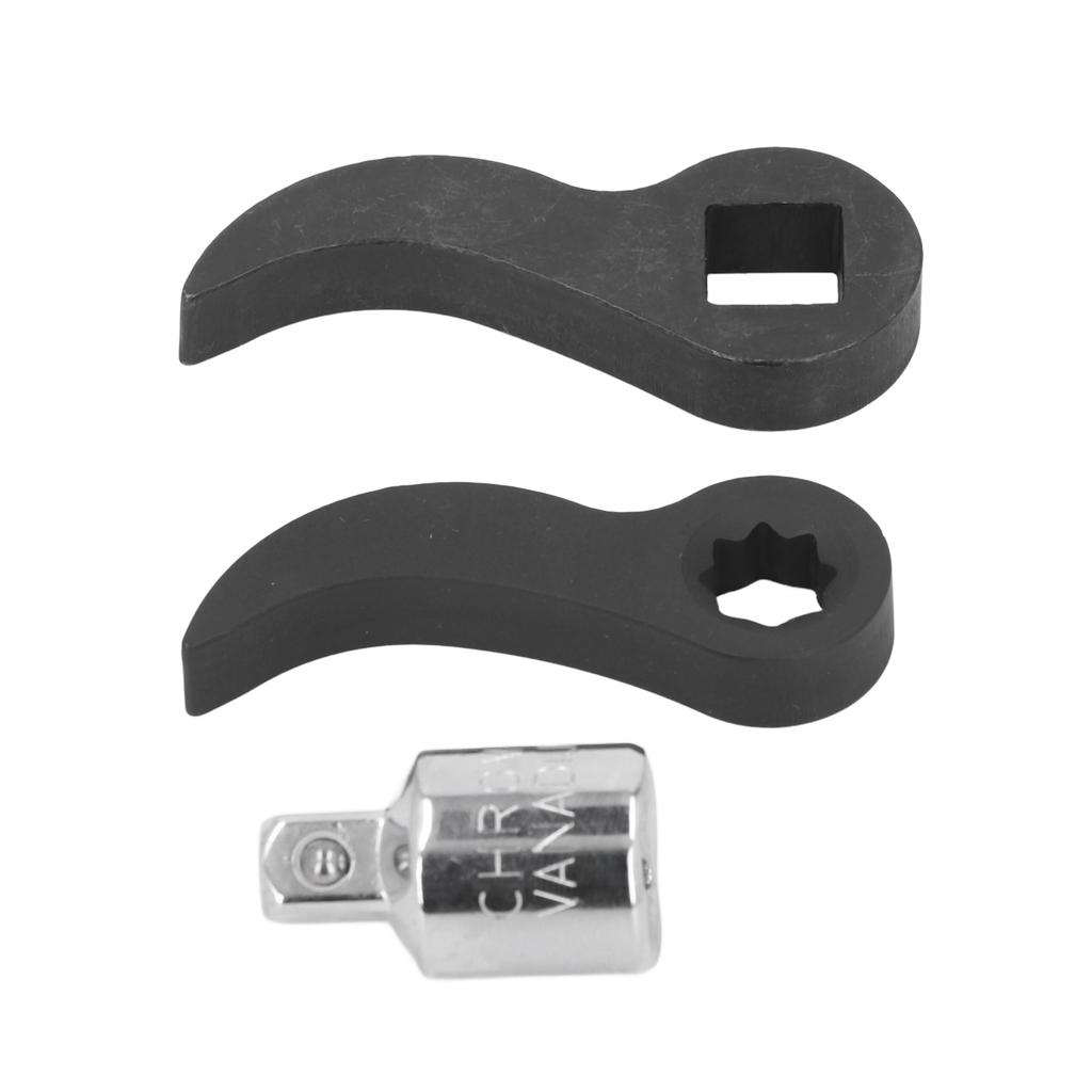 2PCS Pry Bar Adaptor Heads 3/8 Star and 1/2 Square Half Shaft Removal Tools Crowbar Attachment for P