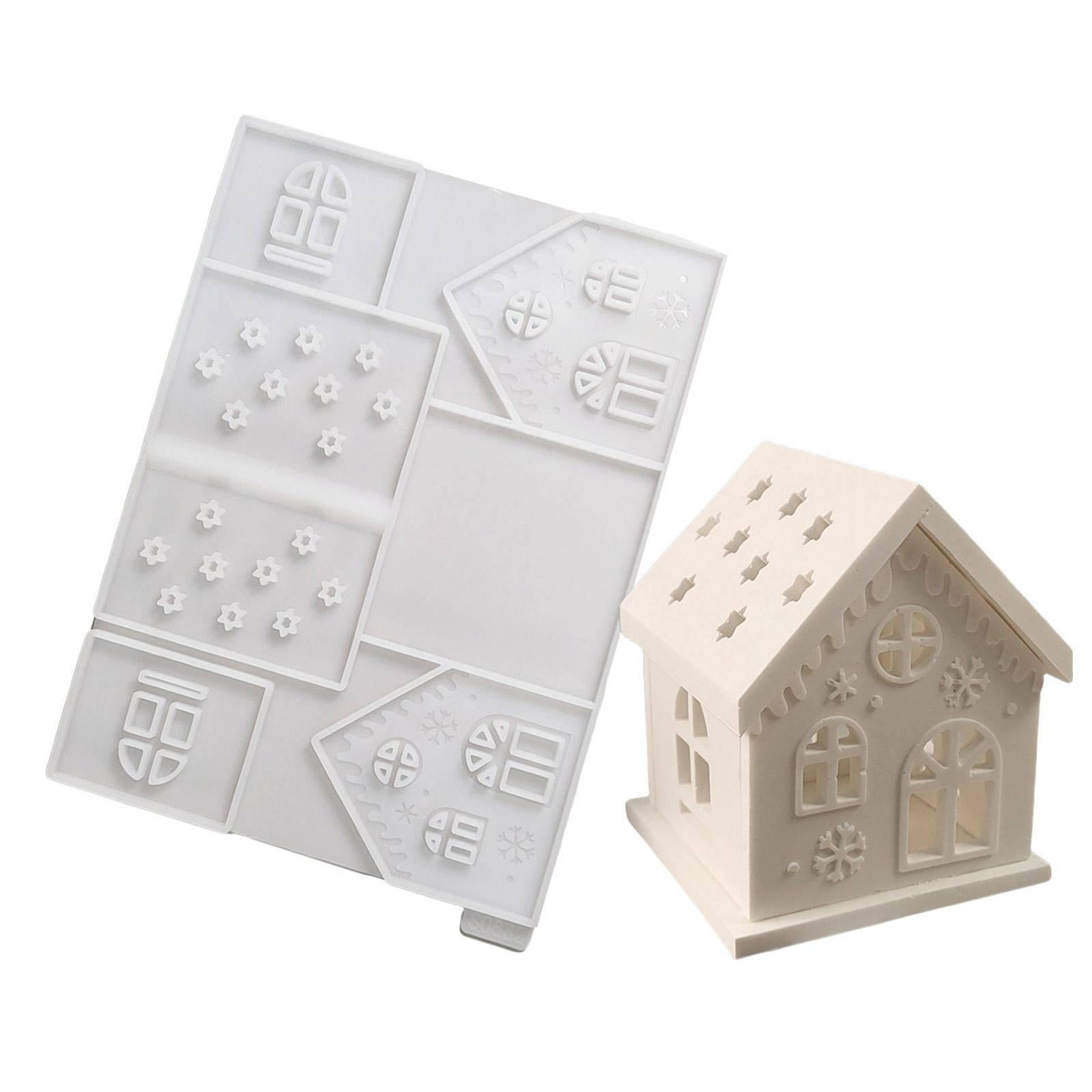 

Силіконові форми для різдвяного котеджу, форми для ручної роботи, матеріали для ручної роботи, форми для виготовлення будиночків, силіконова текстура