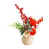 Holiday Tabletop Christmas Tree With Festive Flowers For Christmas Party Decor