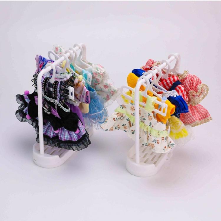 Anime Doll Wardrobe Organizer with Hanger Stable Frame Easy Assembly Multiuse Presentation For Collectible Doll Apparel