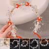 Headband Floral Butterfly Design Adjustable Ribbon Women Headband Faux Pearl Cubic Zirconia Greek Bohemian Style Wedding Bridesmaids Fairy