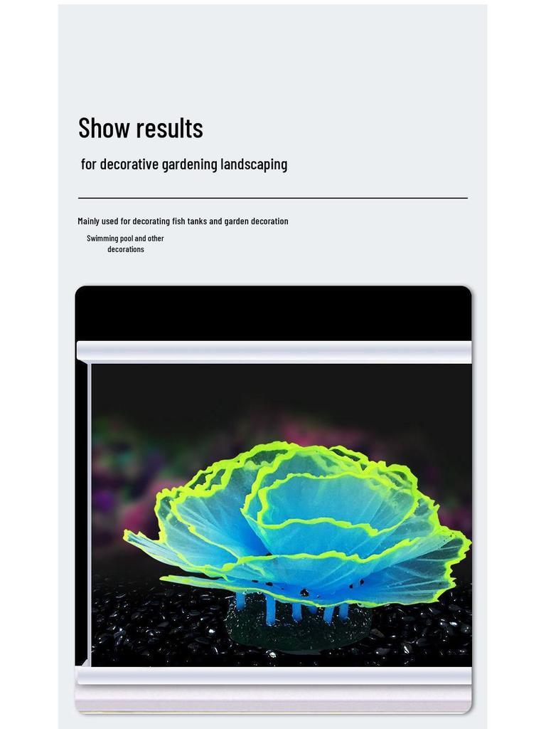 Leuchtendes Korallen-Salat-Aquarium-Ornament - Unterwasser-Fischbeckendekoration