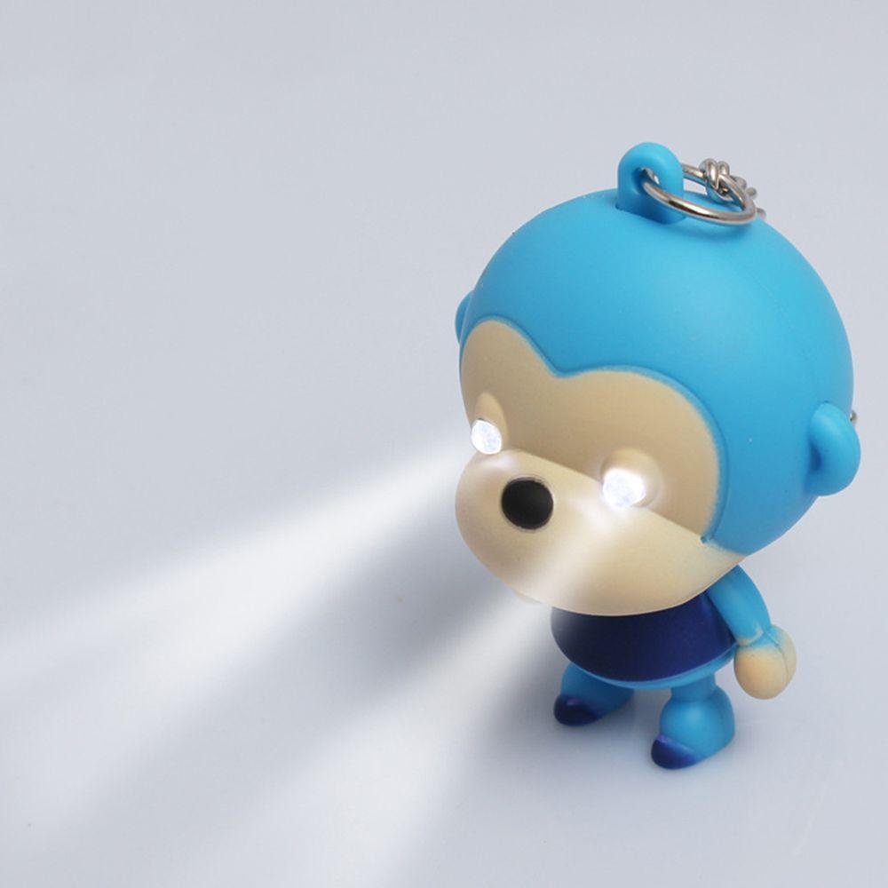 Kawaii Children Car Cute Cartoon Gift Bags Accessories Toy Keychain Keyring Monkey with LED Light