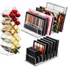 3Pcs Eyeshadow Palette Organizer, 7 Section Makeup Palette Organizer, 2 Acrylic Palette Organizer with 1 Lipstick Holder, Clear Palettes Storage