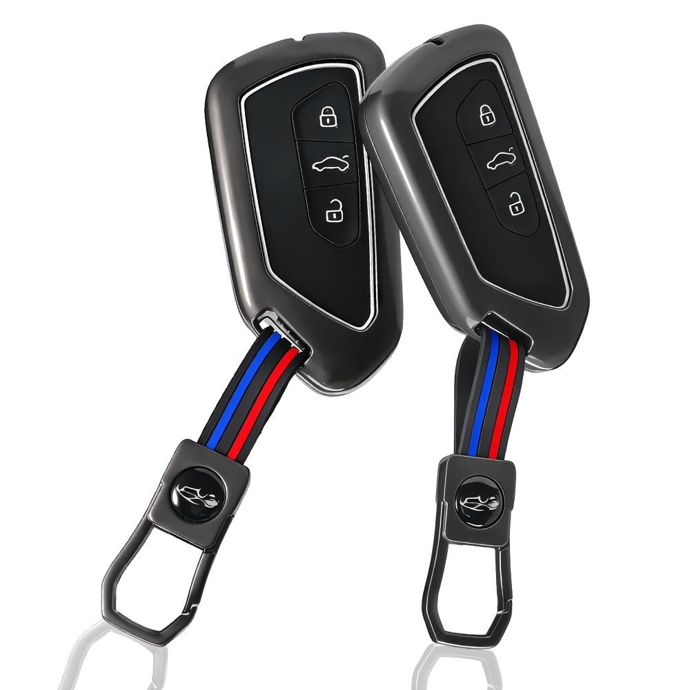 Zinc Alloy Car Key Case For Vw Volkswagen Cupra Formentor Golf 8 Mk8 Id.3 Id.4 Skoda Octavia Seat Leon Mk4 Gti R Car Accessories
