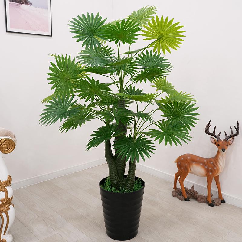 Große künstliche Fischschwanzpalme als Zimmerpflanze | Indoor-Kunstgrün für die Wohnzimmerdekoration