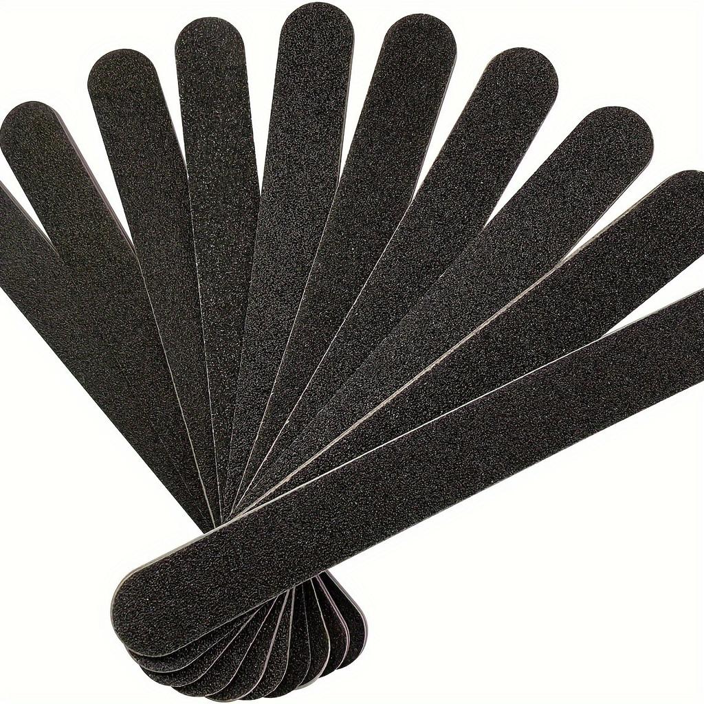 10pcs Professional Double-sided 100/180 Grit Nail File, Black Nail Care Tool and Home Nail Nail Supplies for Professionals