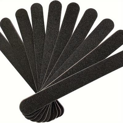 10pcs Professional Double-sided 100/180 Grit Nail File, Black Nail Care Tool and Home Nail Nail Supplies for Professionals