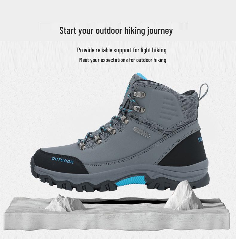 2025 Men's Plus Size Wear-Resistant Winter Hiking Snow Boots