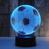 3D Illusion Soccer Control Lamp 7-Color Ball Touch USB Night Light Bedroom Decor