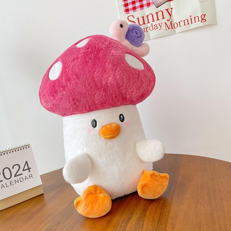 

Креативная кукла-цыпленок в виде гриба, плюшевая игрушка, детская успокаивающая кукла, подушка для сна, для девочки 24cm（0.14kg） розовый