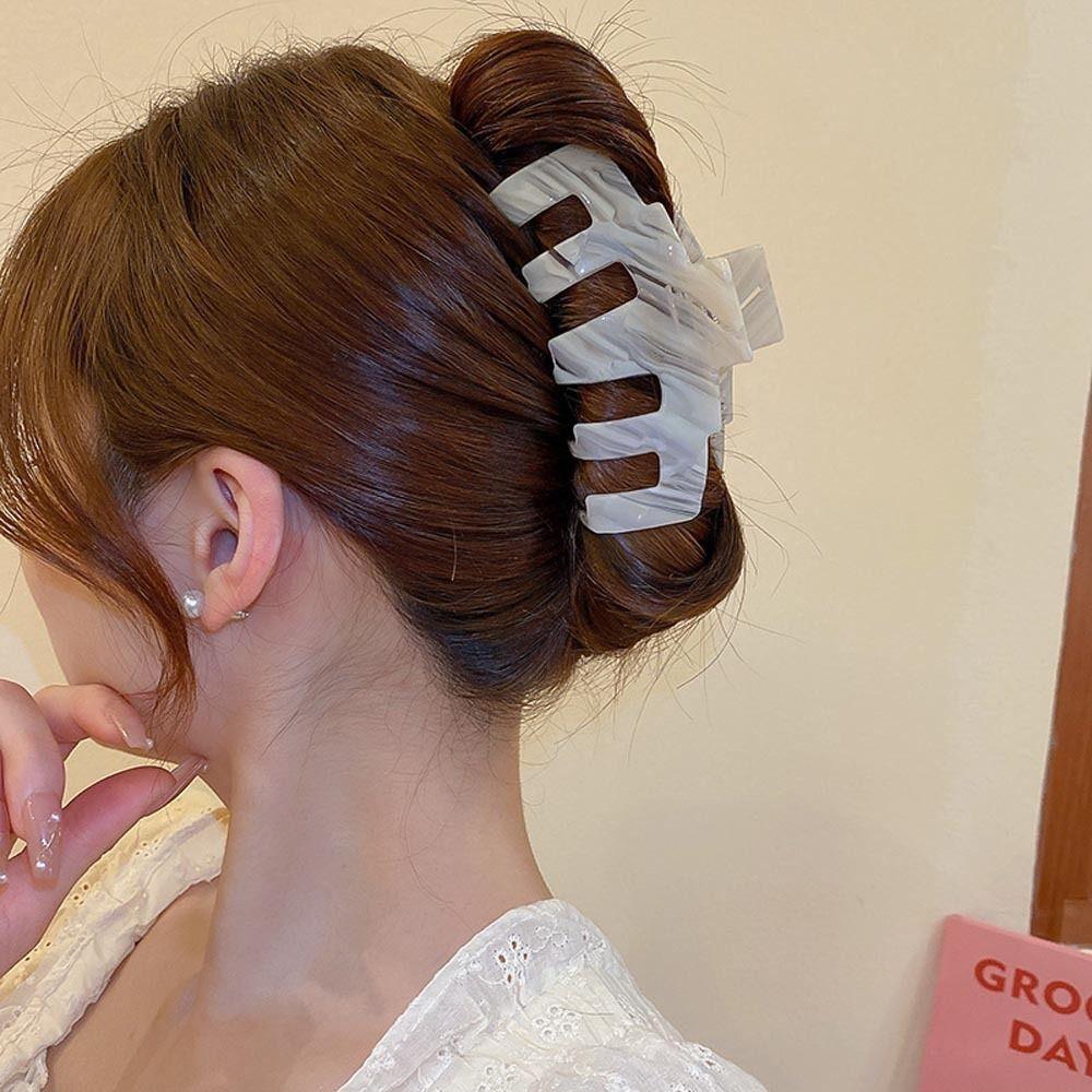 Geometric Hairpins Gifts For Girls Letter Acetate Hair Claws Korean Shark Clip Women Hair Clips