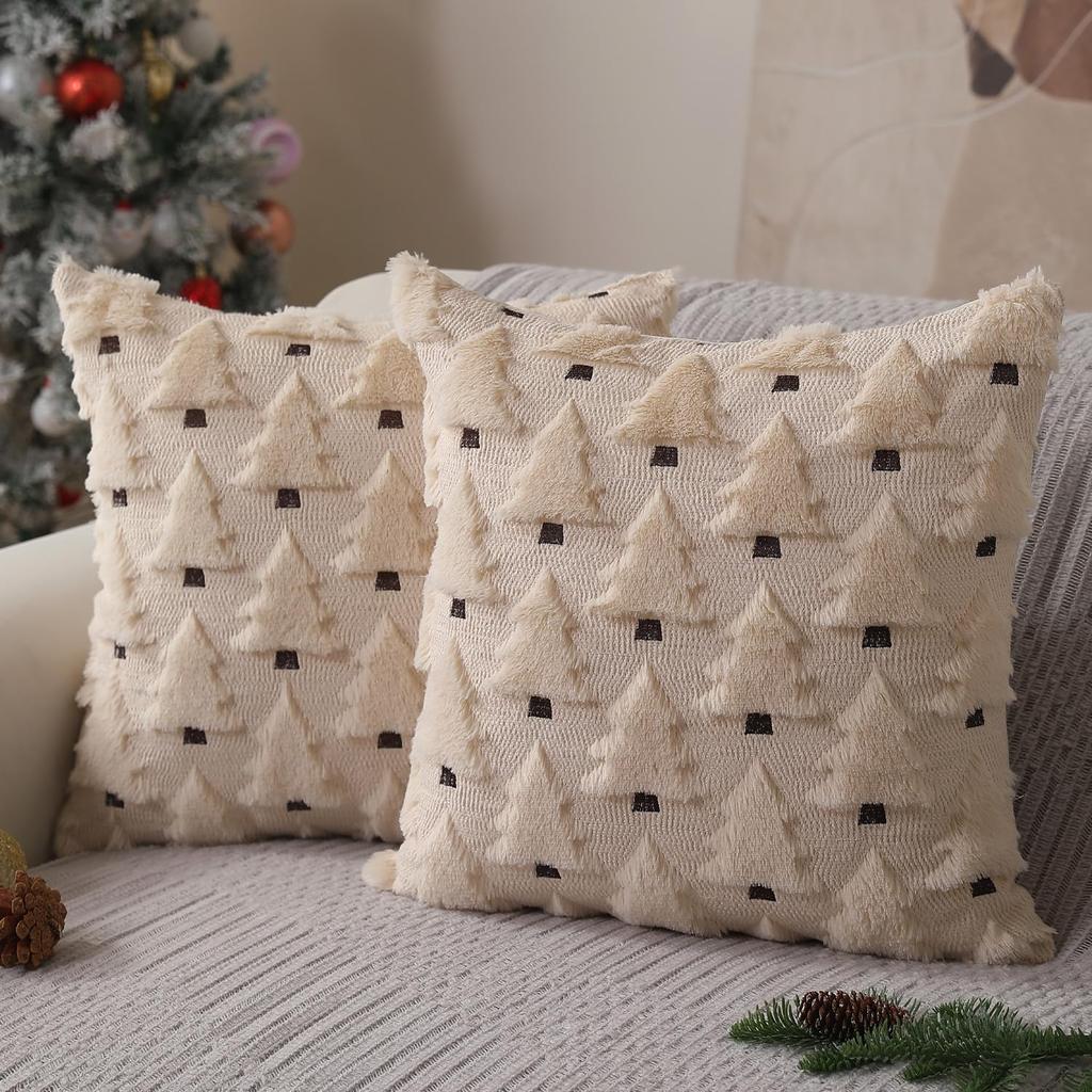 1PC Christmas Decorative Pillow Covers Cushion Cover Couch Cushion Case for Couch Sofa Holiday Festivals Winter Home Decoration