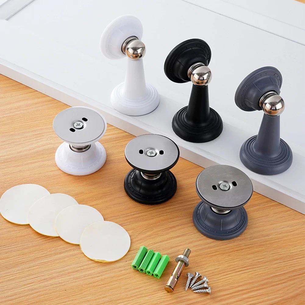 Magnetic Door Stop Door Stopper Holder Anti-collision Silicone Door Suction Windproof Doorstop Wall Mounting Stop Hardware