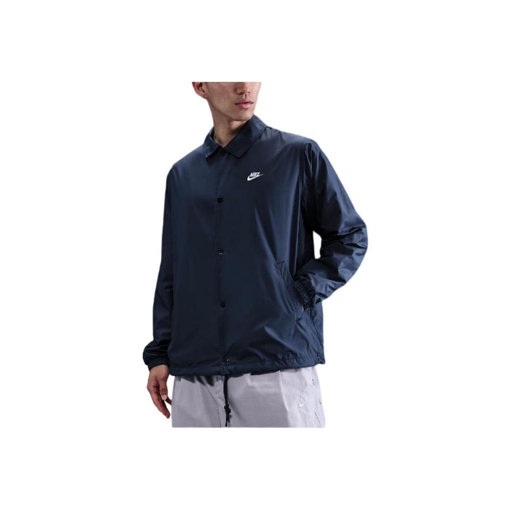 Nike Logo Polo Collar Single-Breasted Pocket Loose Coach Jacket Men jackets FN3317-451