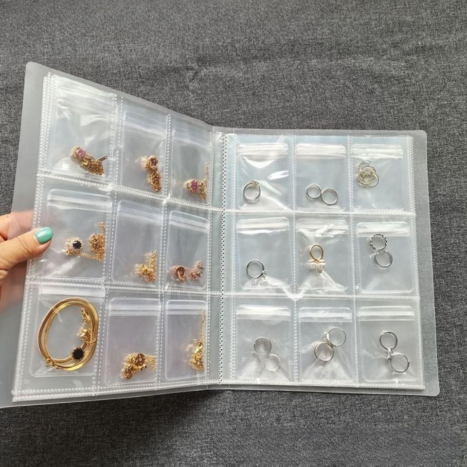 

Travel Jewelry Storage, Home Jewelry Storage, Book Style Binder, Suitable for Organizing Earrings, Necklaces,bracelets,and Rings