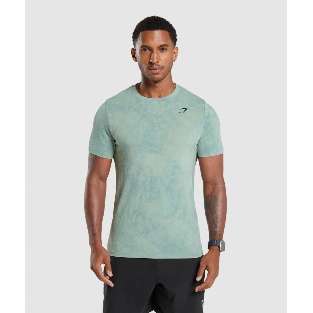 

GYMSHARK Бесшовная футболка синего цвета A4A6H UCH4