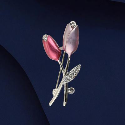 Broche de Tulipán, Broche de Lujo, Broche Elegante, Sentido de Diseño de Nicho, Ropa, Sensación de Alta Gama